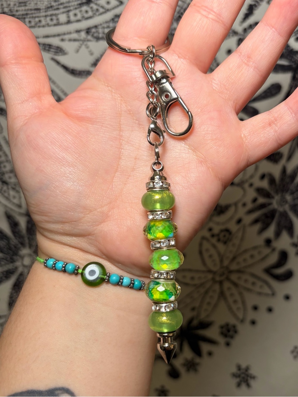 Handmade Beaded Pointed Tip Keychain Self
Defense‎ Accessory Bag Charm Gift